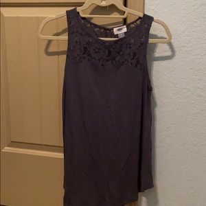 Grey old navy lace tank